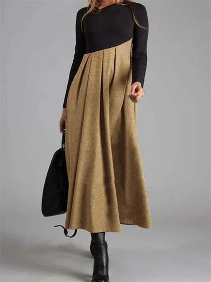 Levoire | Robe maxi pour l'automne Khaki