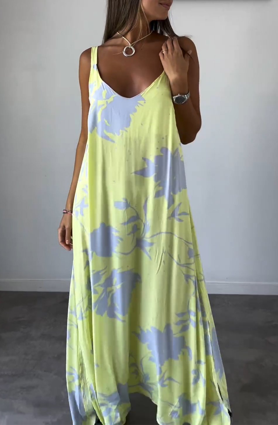Levoire | Robe sans bretelles élégante Jaune