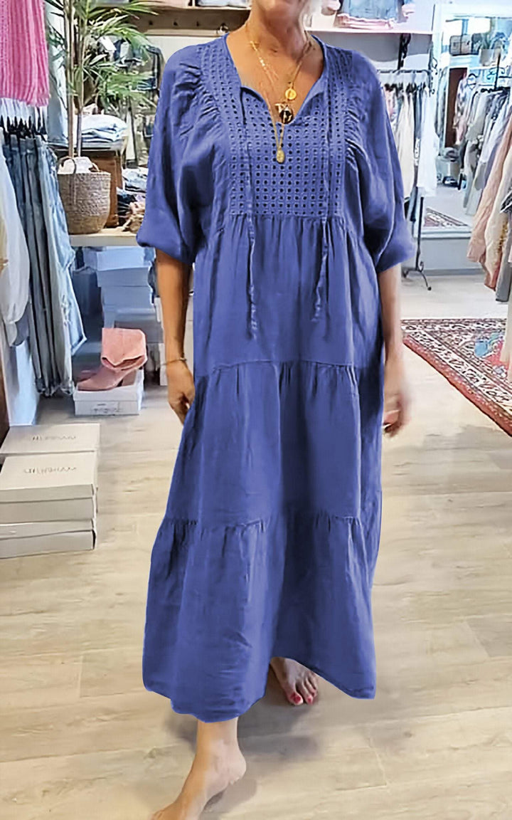 Levoire | Robe à décolleté en V Relaxante Bleu