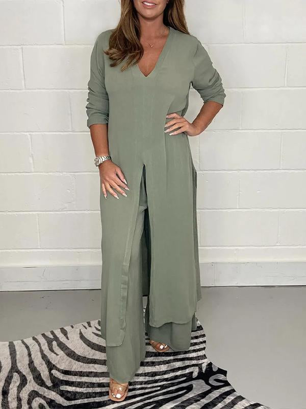 Levoire | Élégant Ensemble Long Vert