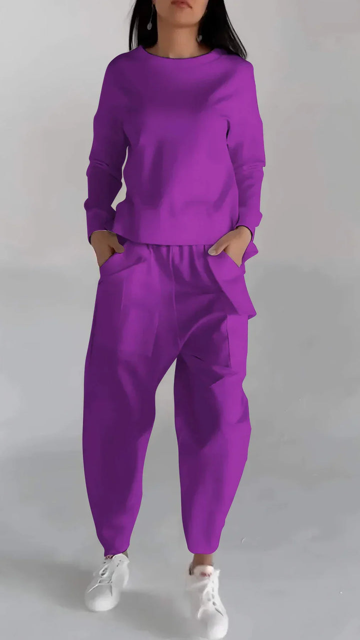 Levoire | Ensemble À Col Rond Et À Manches Longues Lilas