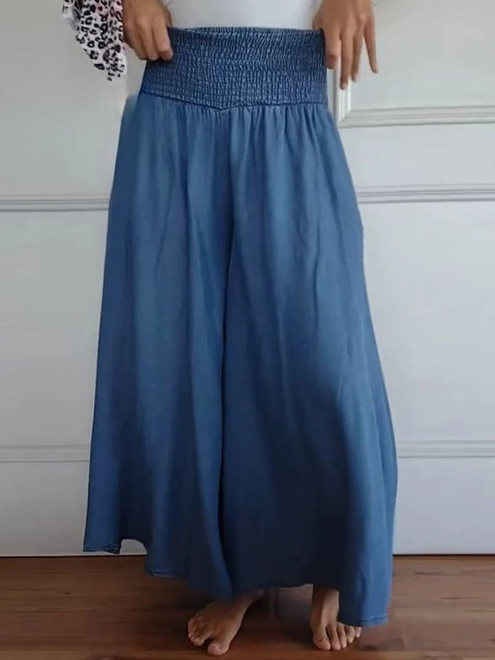 Levoire | Pantalons en coton amples pour femmes Bleu