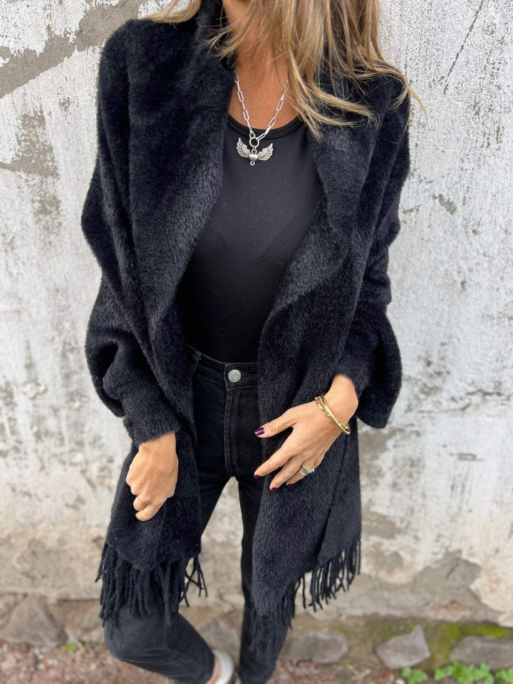Levoire | Gilet Avec Franges Noir