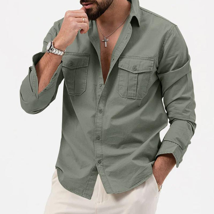 Levoire | Chemise Cargo À Manches Longues Pour Hommes