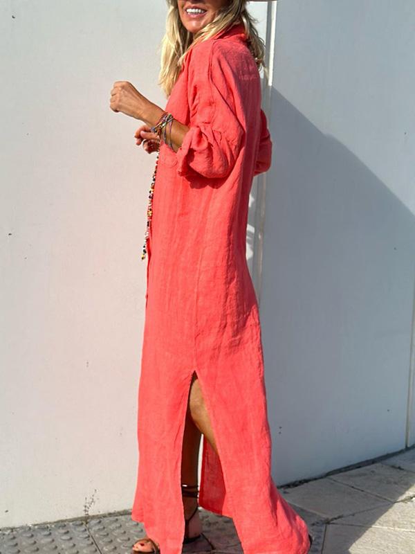 Levoire | Velanora Robe Chemise En Mélange De Coton Et Lin