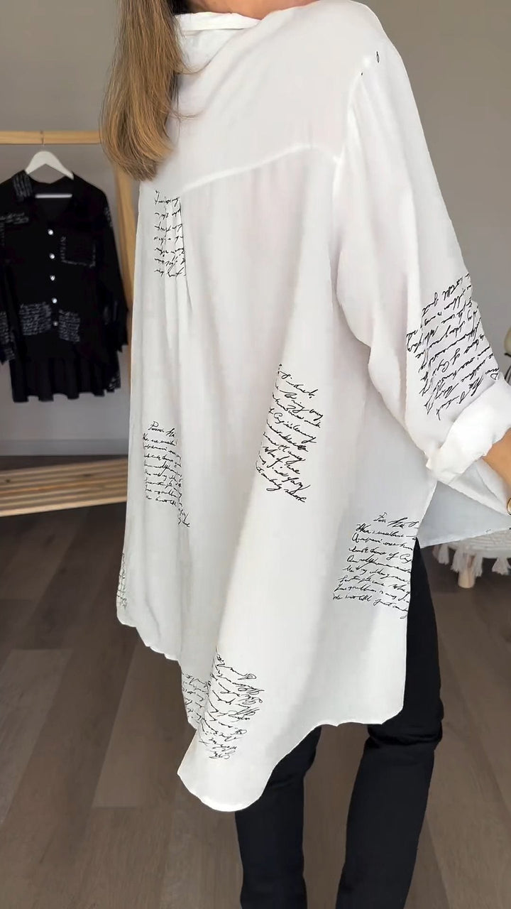 Levoire | Chemise Confortable Avec Impression De Lettres