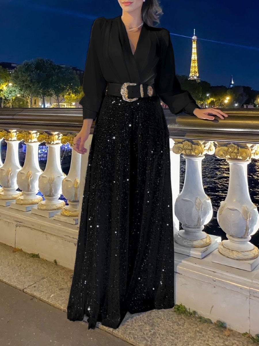 Levoire | Ensemble Deux Pièces Pour Femme - Paillettes Noir