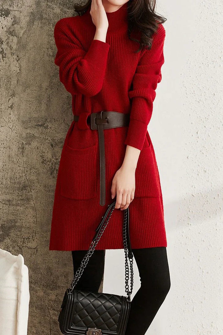 Levoire | Robe en tricot à ceinture haute Rot