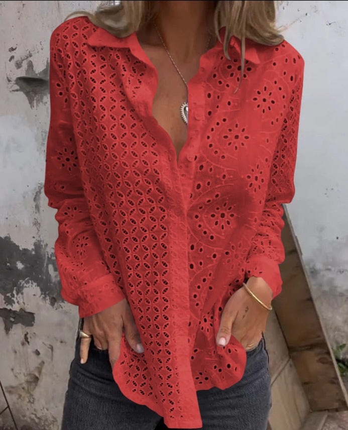 Levoire | Blouse Décontractée Pour Femmes Rot