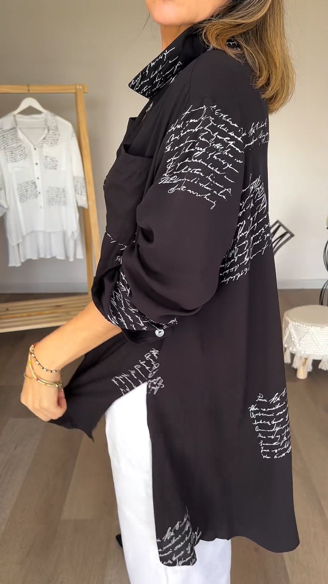 Levoire | Chemise Confortable Avec Impression De Lettres