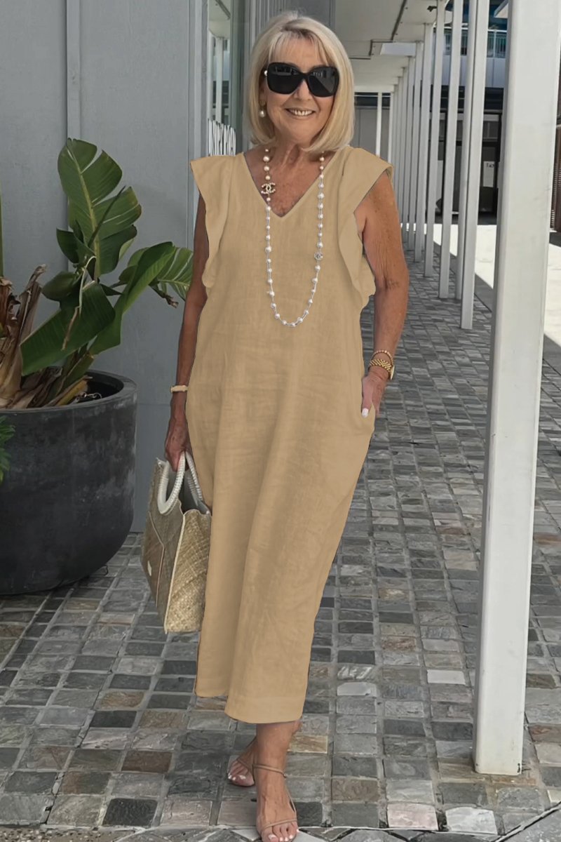 Levoire | Robe Élégante Et Confortable Pour Femme Kaki