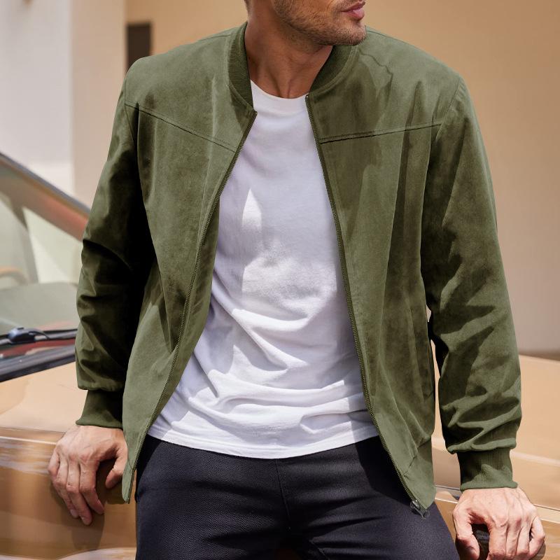 Levoire | Veste Zippée Avec Poches Latérales Pour Hommes Vert armée