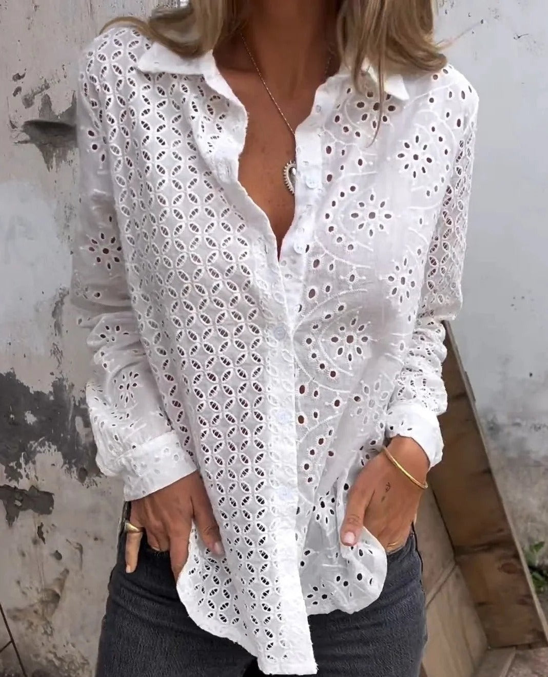 Levoire | Blouse Décontractée Pour Femmes Blanc