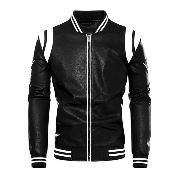 Levoire | Veste De Baseball En Cuir Pour Hommes Luxueuse Et Durable Noir