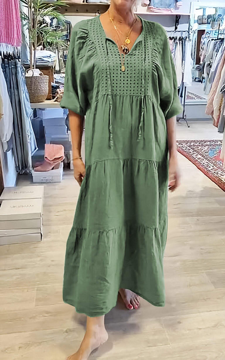 Levoire | Robe à décolleté en V Relaxante Vert