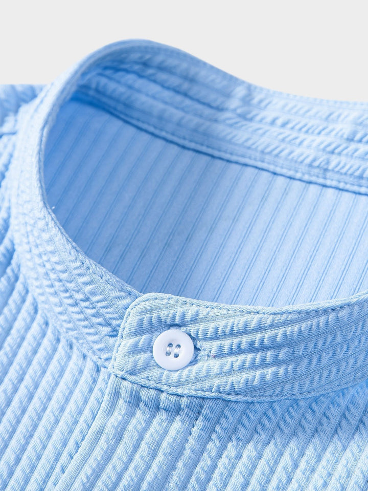 Levoire | Chemise Courte À Côtes Muscle Fit