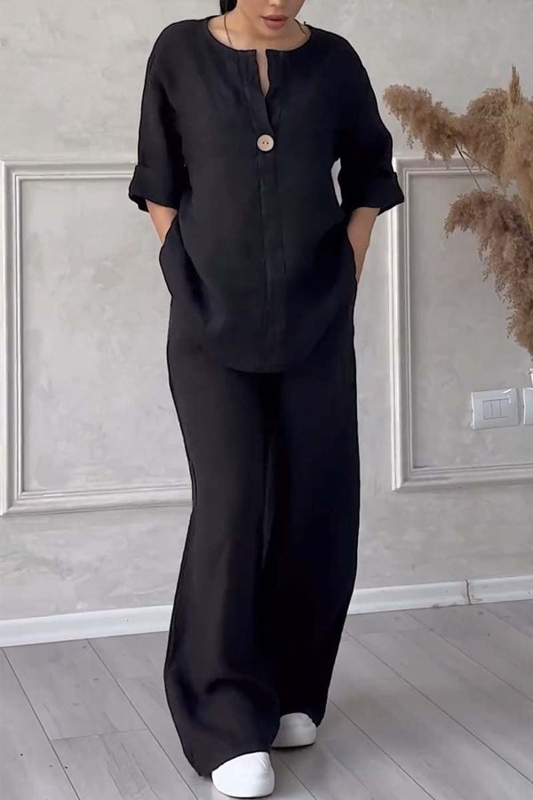 Levoire | Haut Chic Et Pantalon Avec Manches Longues Noir