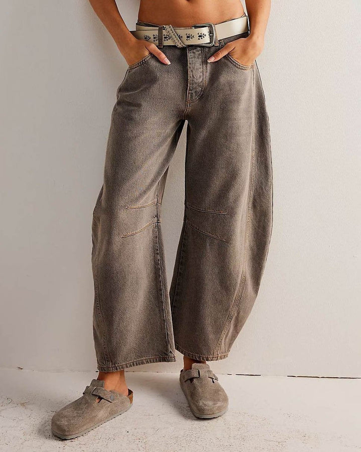 Levoire | Jean Large Pour Femmes Braun