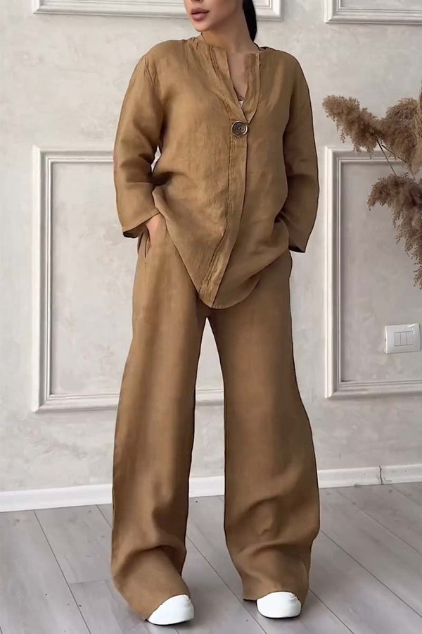Levoire | Haut Chic Et Pantalon Avec Manches Longues Braun