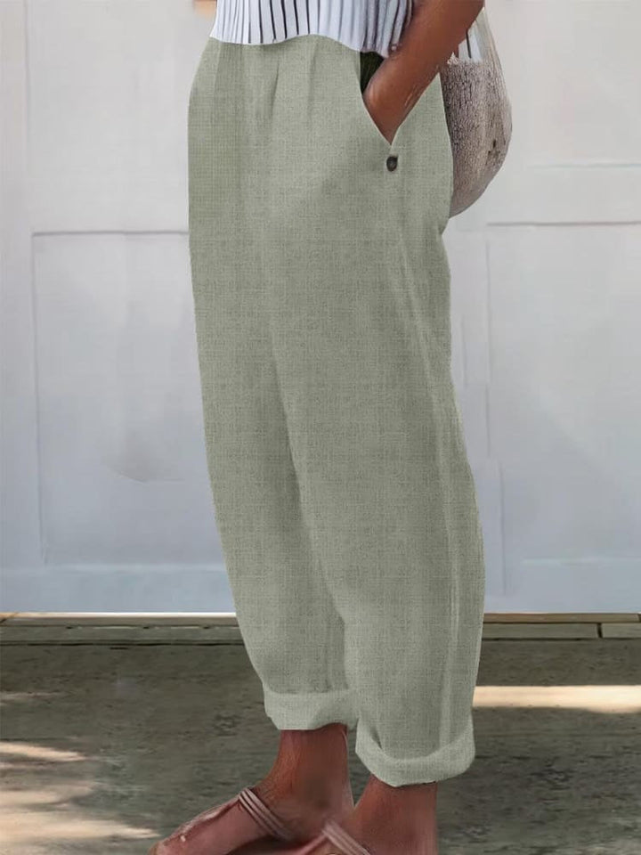 Levoire | Pantalons de loisir imprimés pour femmes Gris Vert