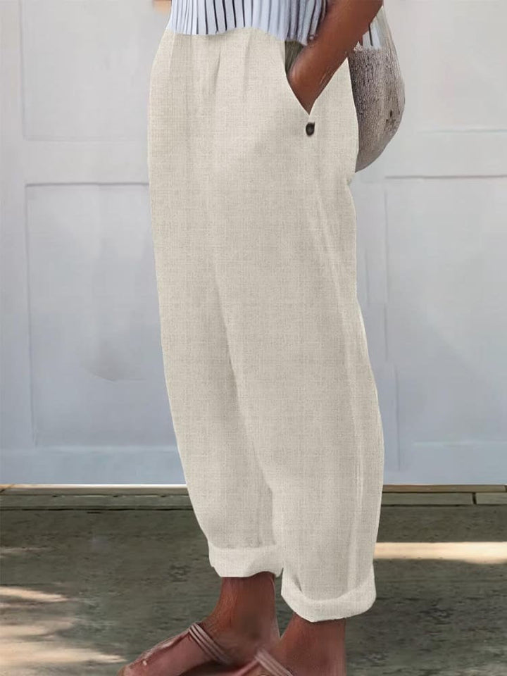 Levoire | Pantalons de loisir imprimés pour femmes Sable