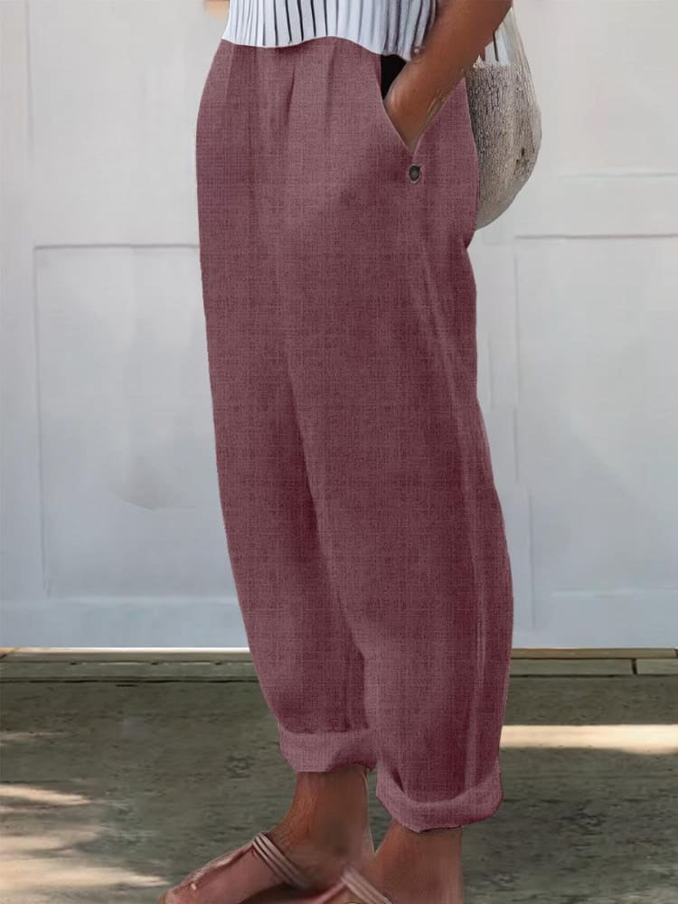 Levoire | Pantalons de loisir imprimés pour femmes Marron