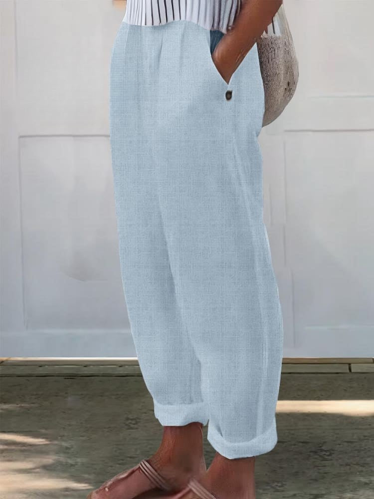 Levoire | Pantalons de loisir imprimés pour femmes Bleu