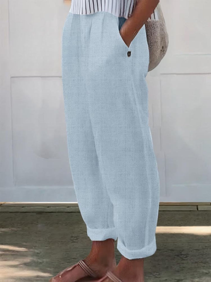 Levoire | Pantalons de loisir imprimés pour femmes Bleu