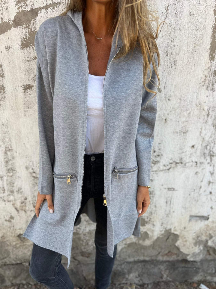 Levoire | Gilet Décontracté Avec Capuche Gris