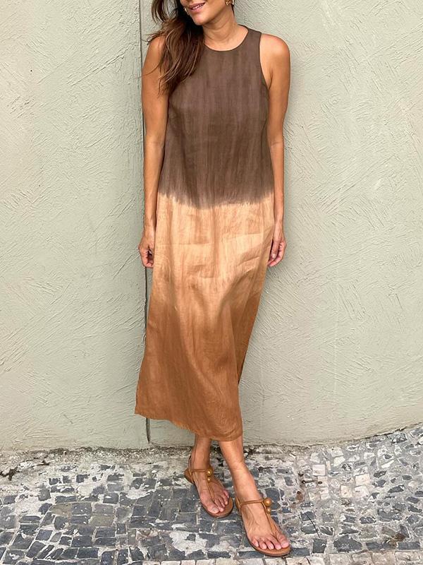Levoire | Robe fluide à imprimé délicat Braun