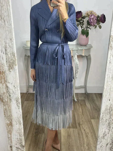 Levoire | Robe En Dentelle Avec Dégradé De Franges