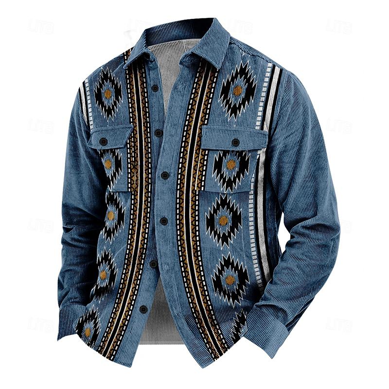 Levoire | Veste Boutonnée Avec Col Pour Hommes Bleu