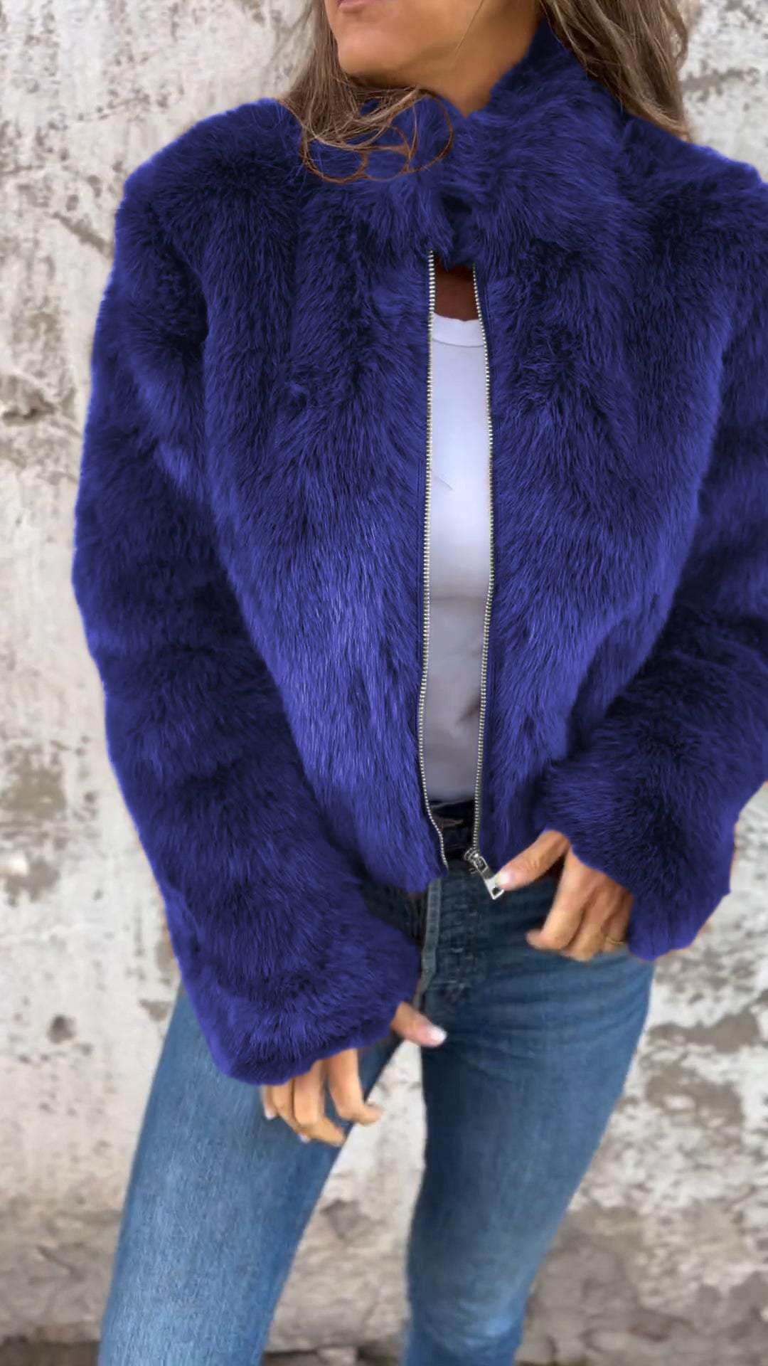 Levoire | Veste en cuir synthétique Bleu