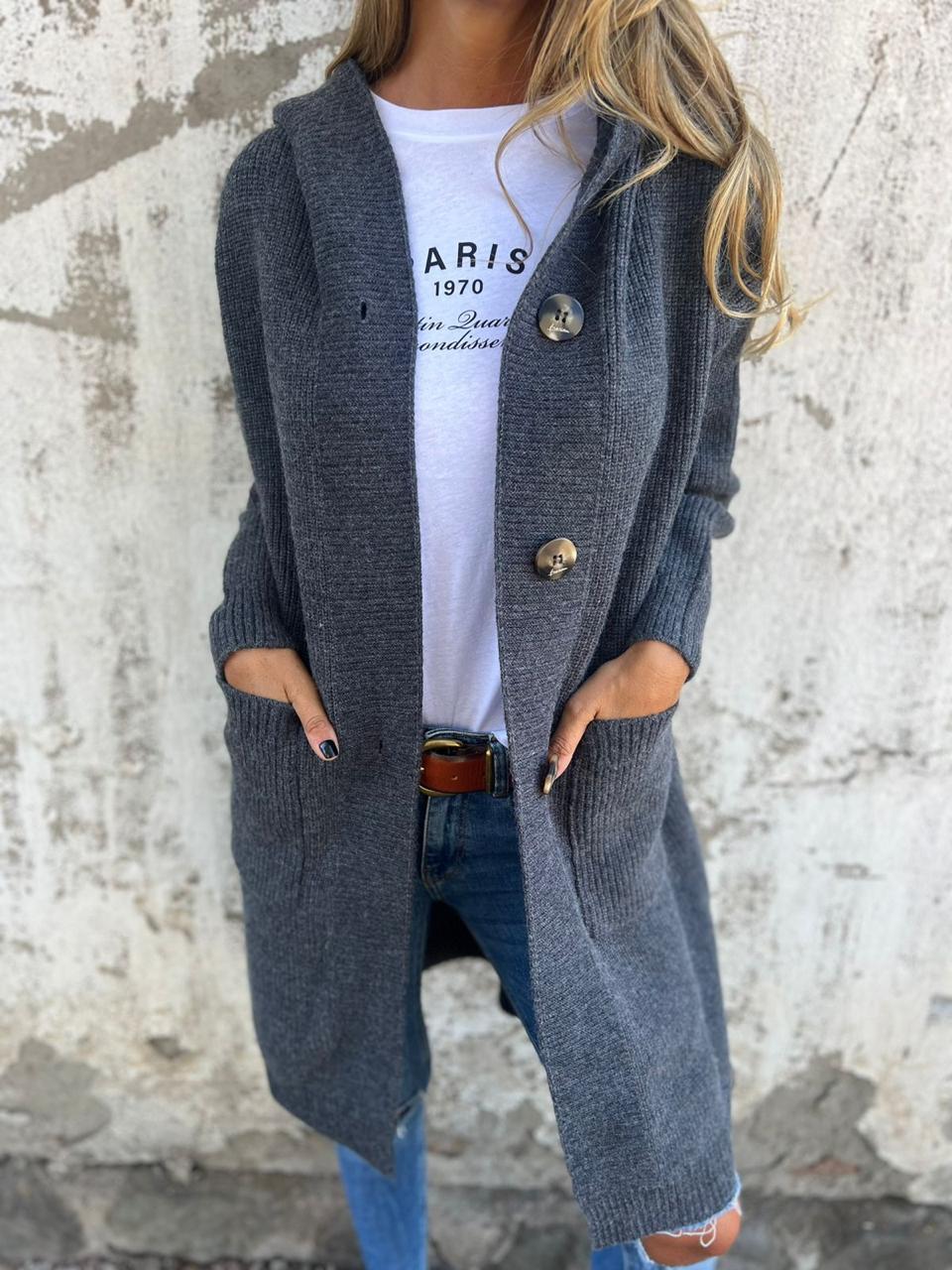 Levoire | Élégant long gilet Gris