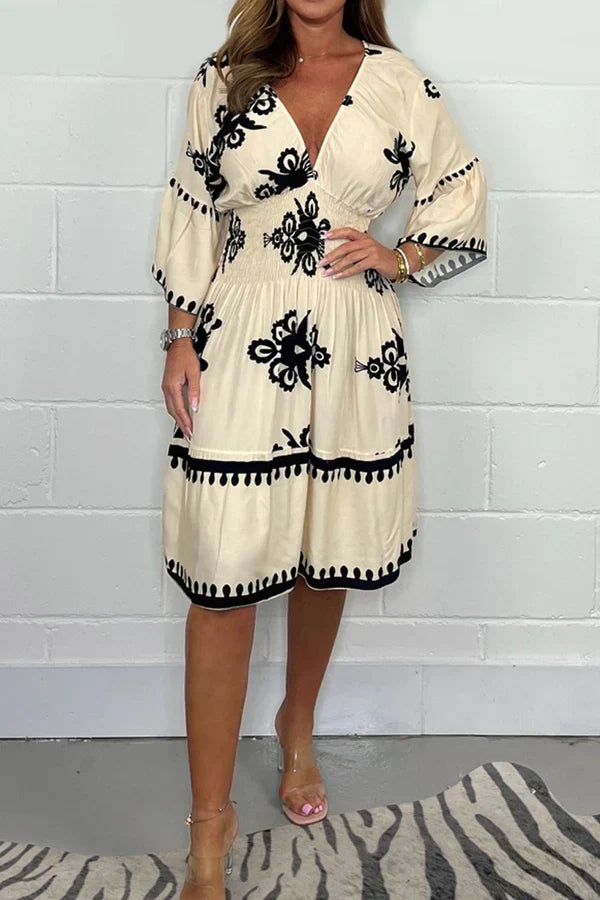 Levoire | Robe imprimée confortable Blanc