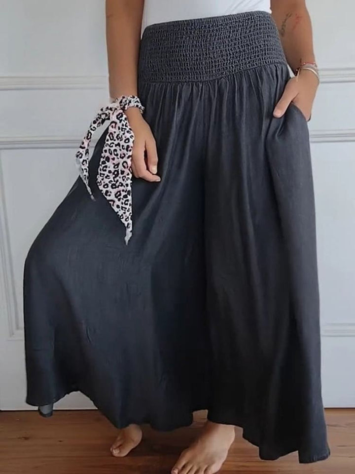 Levoire | Pantalons en coton amples pour femmes Gris foncé