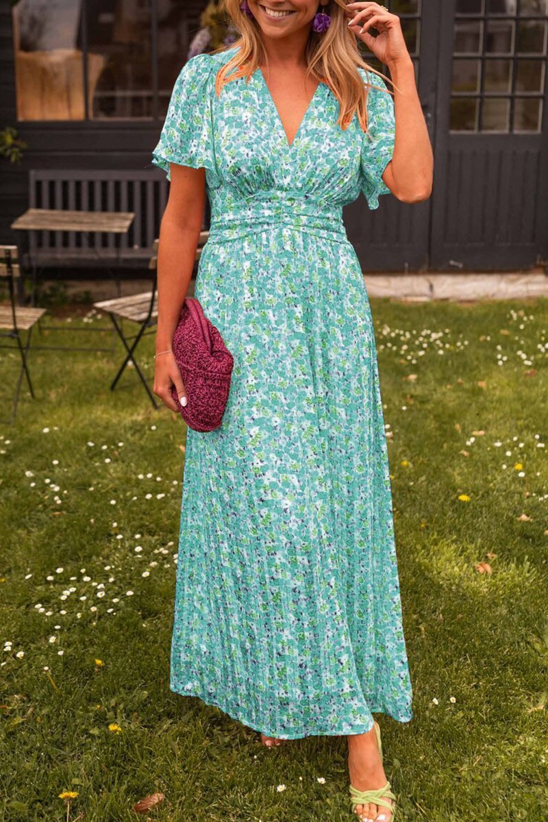 Levoire | Robe longue à décolleté en V Vert