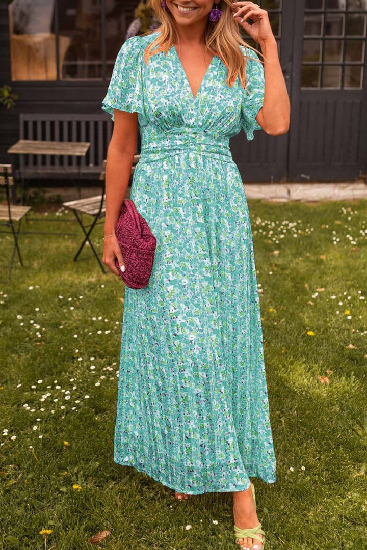 Levoire | Robe longue à décolleté en V Vert