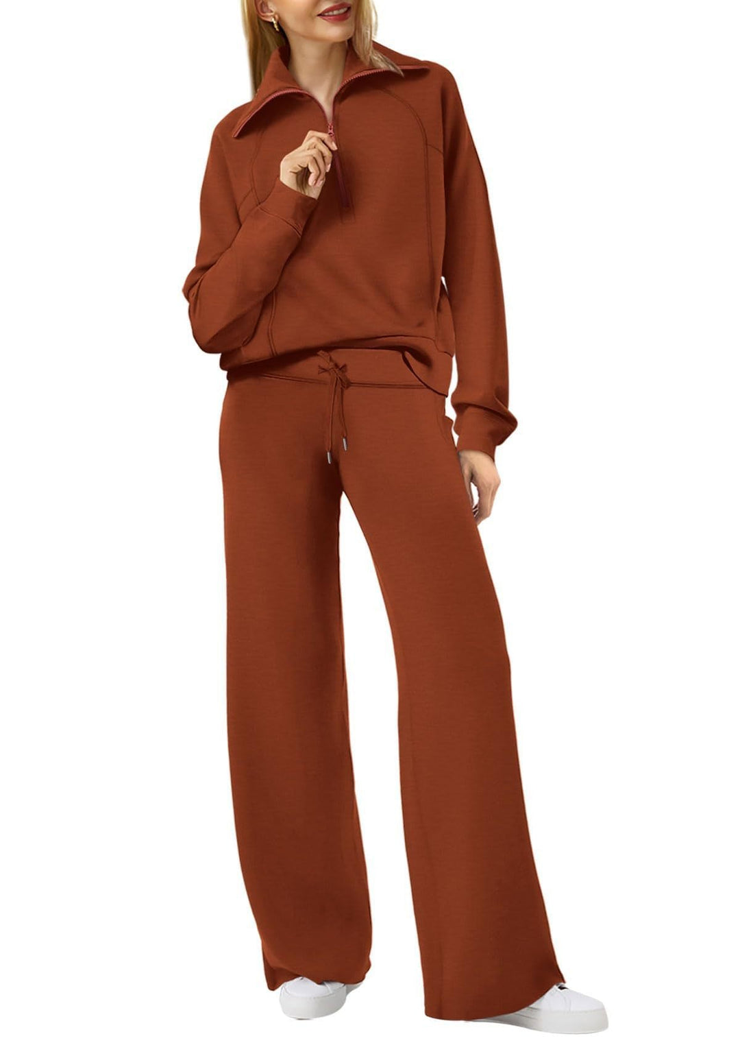 Levoire | Pull Et Pantalon De Survêtement Pour Femmes Café