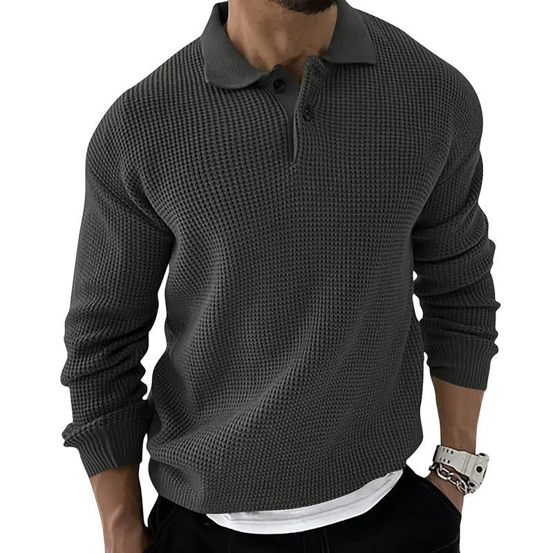 Levoire | Pull Polo Tricoté Gris foncé