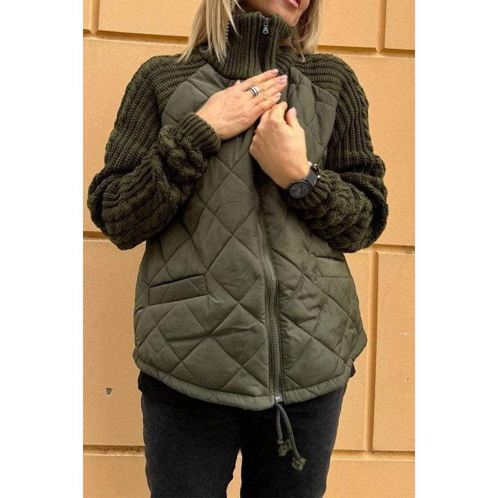 Levoire | Manteau À Col Haut Vert