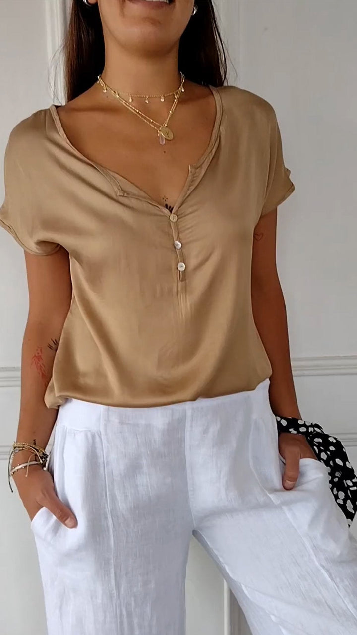 Levoire | Chic Décontracté Chemise Légère Braun