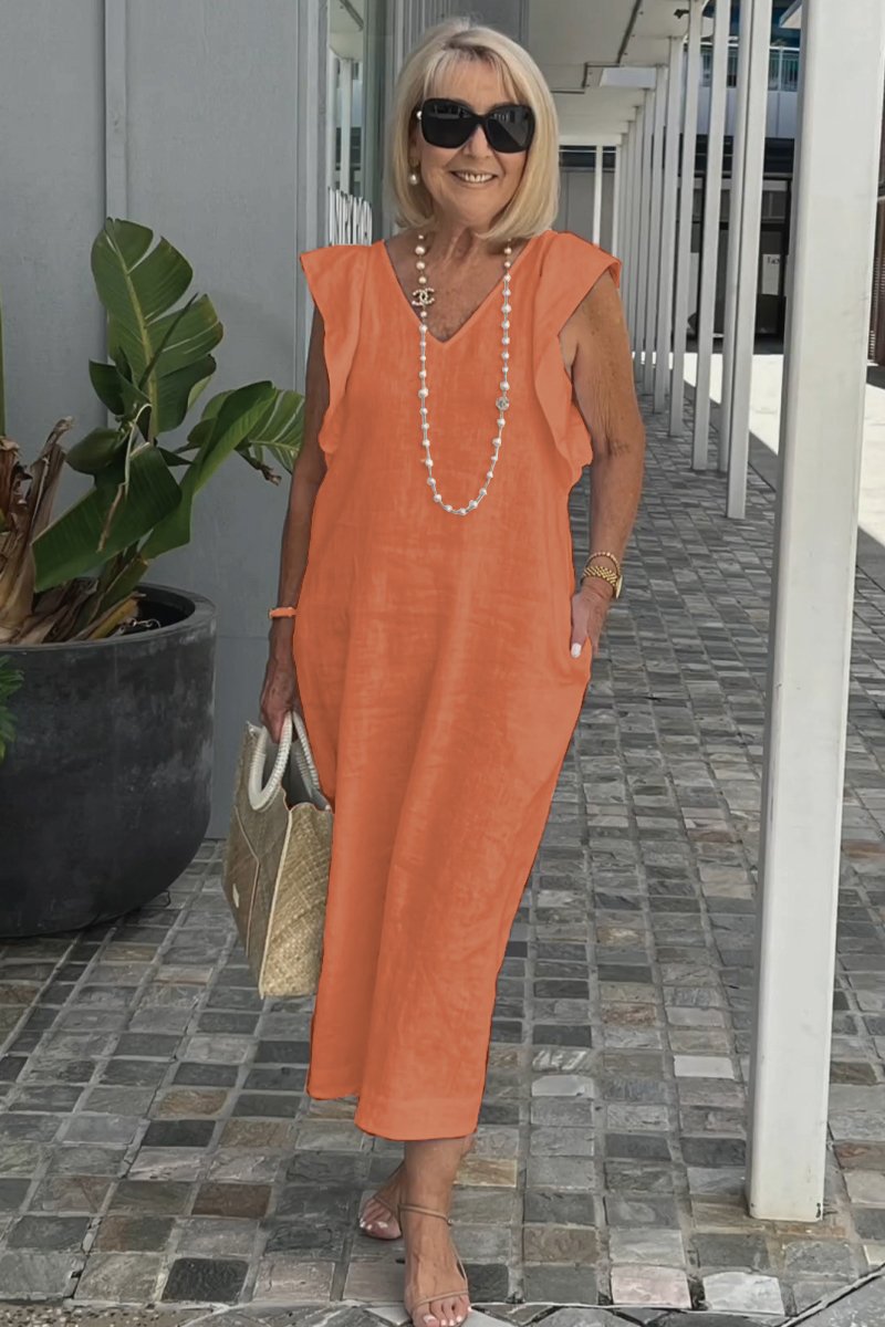 Levoire | Robe Élégante Et Confortable Pour La Journée Orange