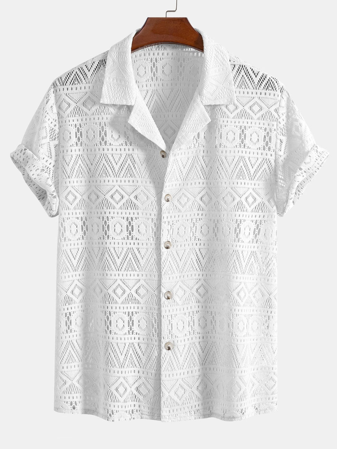 Levoire | Chemise Cubaine Texturée À Géométrie Des Manches & Pantalon En Lin À Jambes Droites