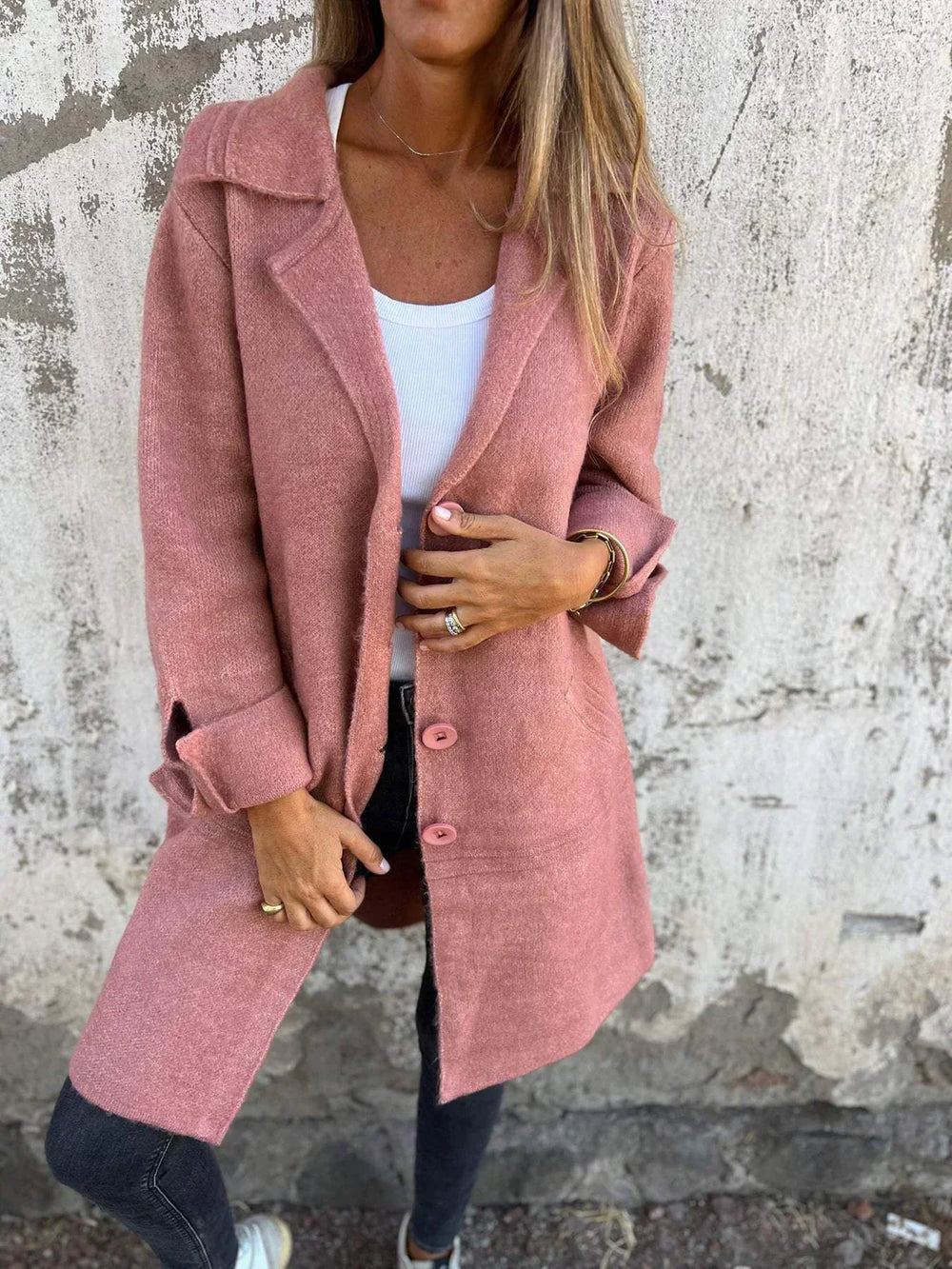 Levoire | Manteau Long Casual Élégant Avec Poches Pratiques