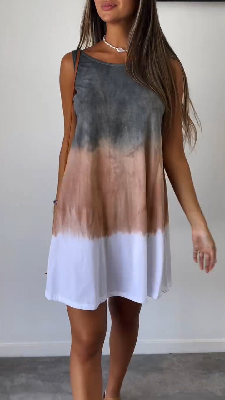 Levoire | Robe sans manches Krawattenfärber Braun
