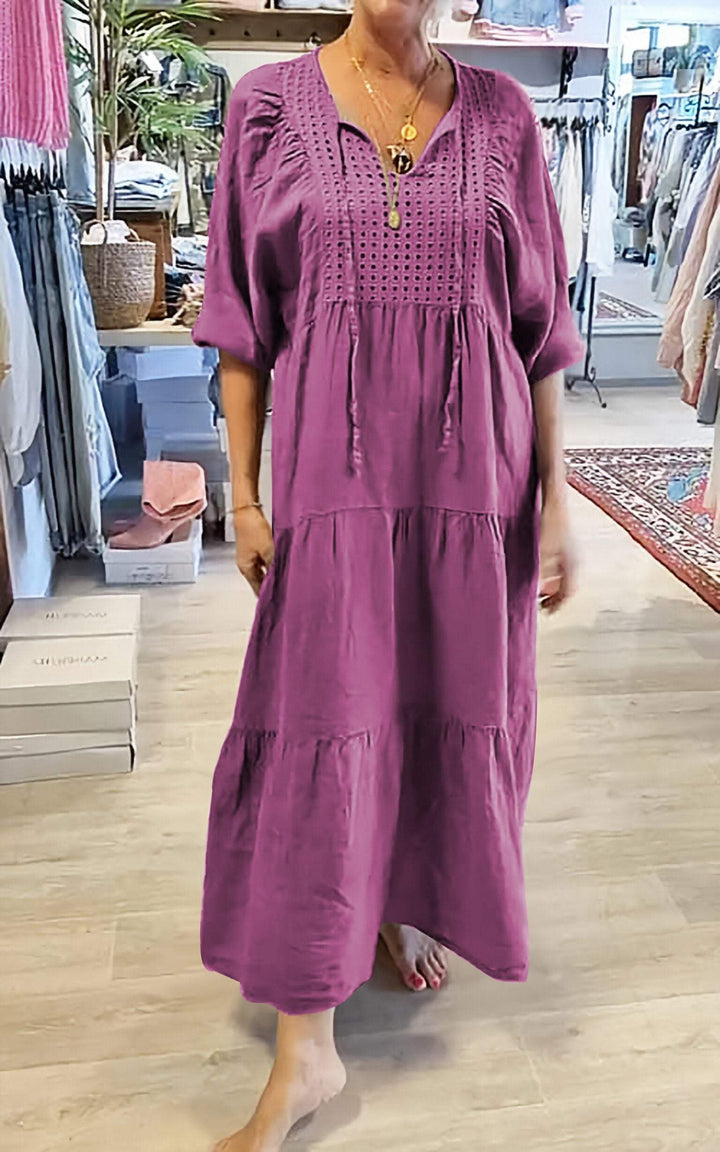 Levoire | Robe à décolleté en V Relaxante Lila