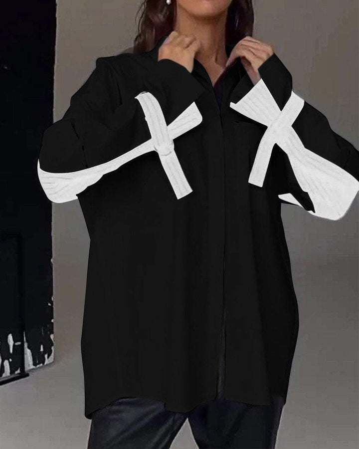 Levoire | Petit Motif À Carreaux Chemise Avec Poche Arrière Et Col Noir