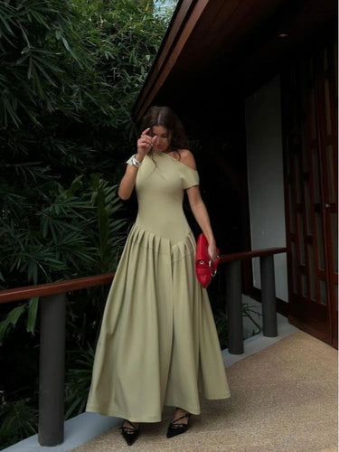 Levoire | Robe maxi plissée à une épaule