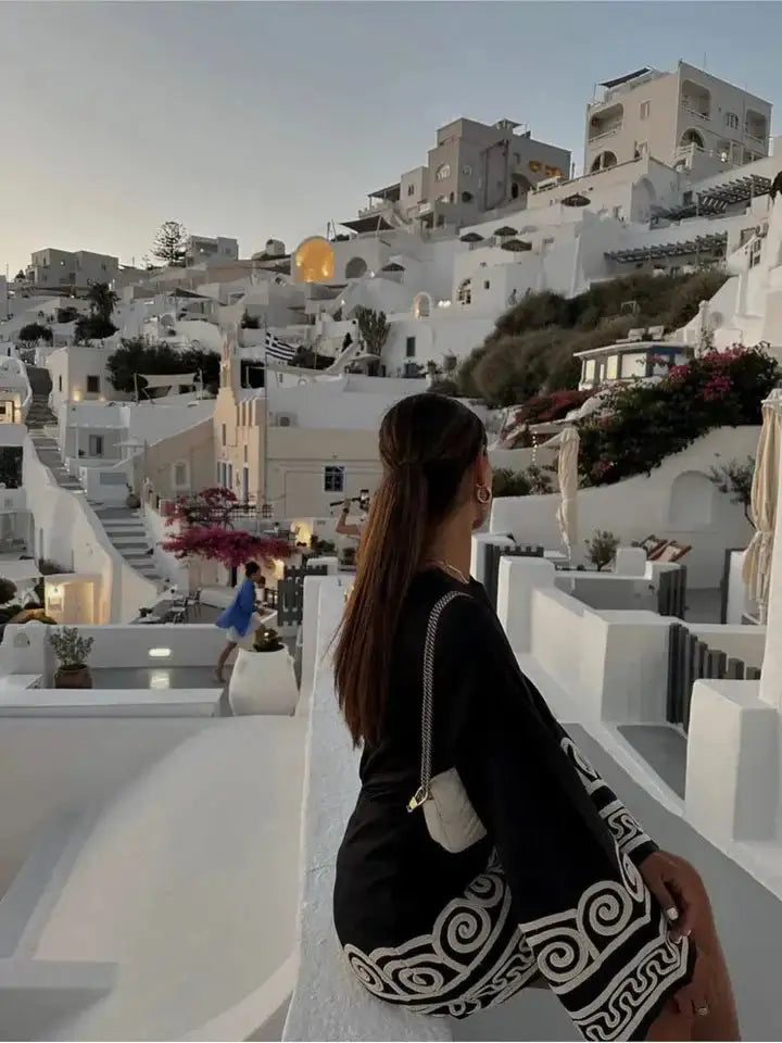 Levoire | Robe Longue Brodée À Manches Longues